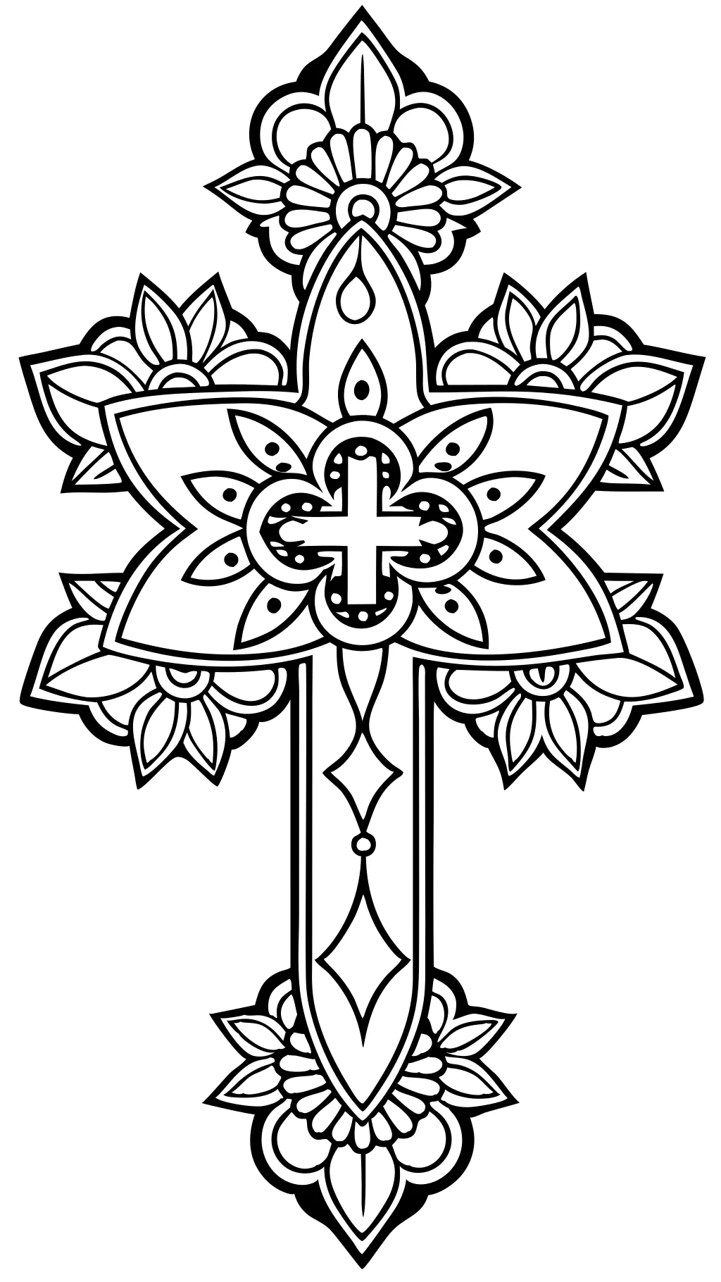 coloring page of cross